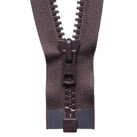 YKK Chunky Open End Zips | Heavy | Brown